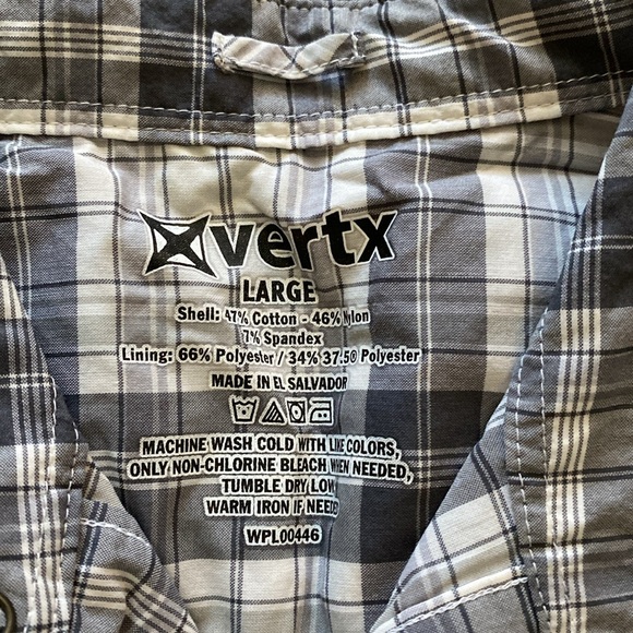 VERTEX Mens large button down concealment short sleeve - Picture 3 of 3